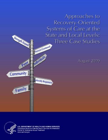 Approaches to Recovery-Oriented Systems of Care at the State and ...