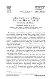 Finding Truth from the Medical Literature: How to Critically Evaluate ...