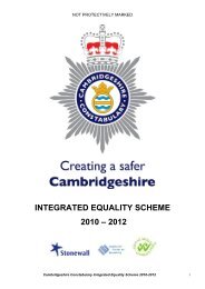 Cambridgeshire Constabulary Integrated Equality Scheme