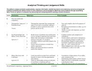 Analytical Thinking and Judgement - BC Assessment