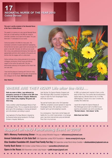 Neonatal Unit Newsletter - Edition 9 - Rchfoundation.com.au