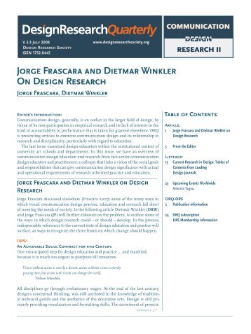 Jorge Frascara and Dietmar Winkler On Design Research