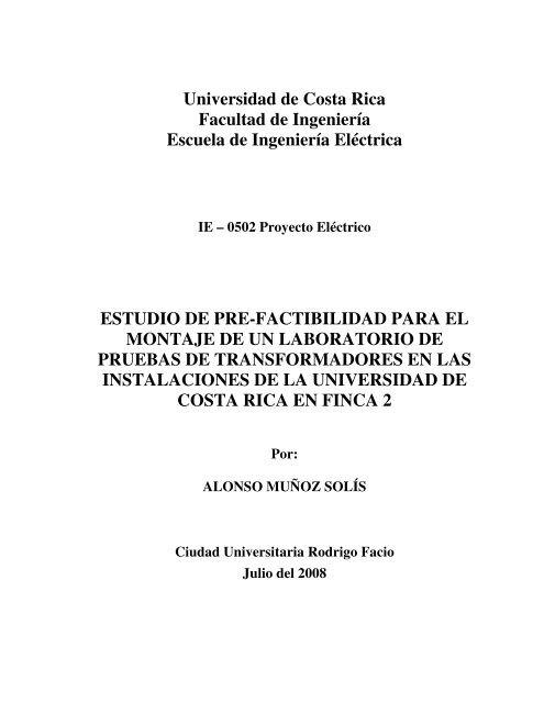 Informe - Escuela de IngenierÃ­a ElÃ©ctrica - Universidad de Costa Rica