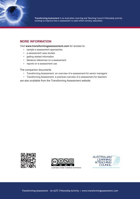Teacher's Handbook on e-Assessment - Office for Learning and ...