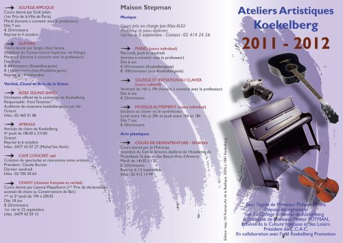 flyer rentrée des ateliers 2011 copie - Koekelberg