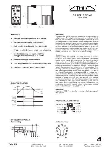 DC RIPPLE RELAY - Thiim A/S