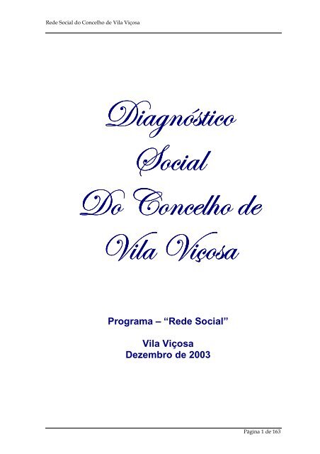 DiagnÃ³stico Social - O Portal do Concelho de Vila ViÃ§osa
