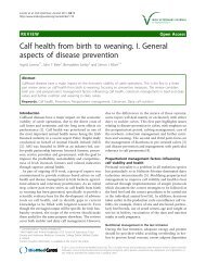 Calf health from birth to weaning. I. General aspects of disease ...