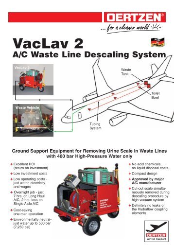 VacLav 2 A/C Waste Line Descaling System - von Oertzen GmbH