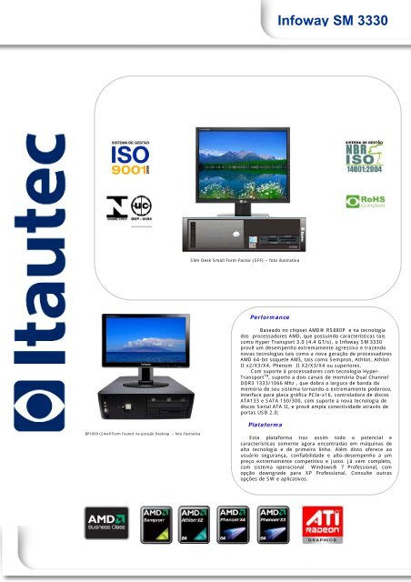 Placa Mãe Am3 + Itautec SM3330 DDR3 Hdmi Garantia Nf Ler Descrição em  Promoção | Ofertas na Americanas