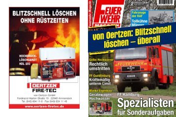 Feuerwehr Magazin 02/09 - von Oertzen GmbH