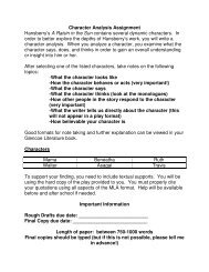 A Raisin In The Sun Character Analysis Chart Answers