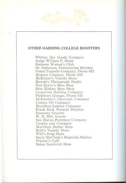 download entire yearbook - Harding University Digital Archives