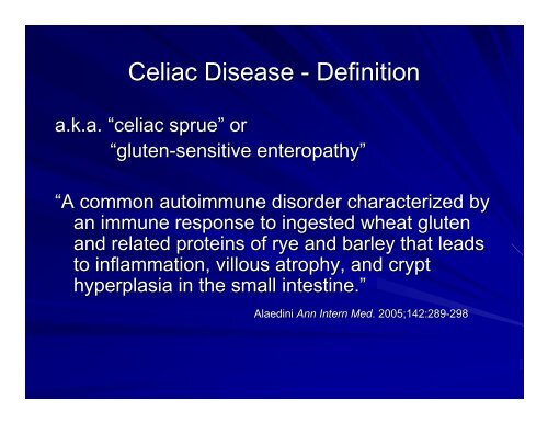 Celiac Disease - VCU Internal Medicine Electronic Residency ...