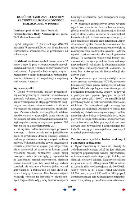 Sprawozdanie za 2012 rok - Portal Wiedzy PAN - Polska Akademia ...