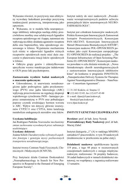 Sprawozdanie za 2012 rok - Portal Wiedzy PAN - Polska Akademia ...