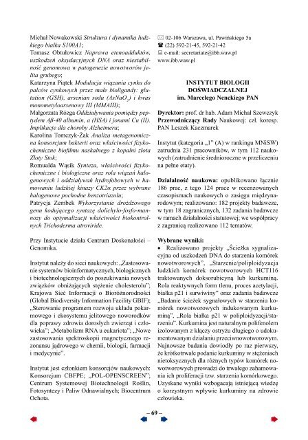 Sprawozdanie za 2012 rok - Portal Wiedzy PAN - Polska Akademia ...