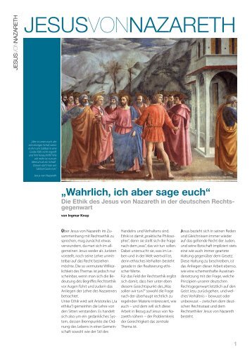 Knop, Ingmar - Die Ethik des Jesus von Nazareth in der deutschen Rechtsgegenwart