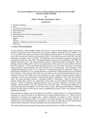 IATTC Stock Assessment Report 5 - ComisiÃƒÂ³n Interamericana del ...