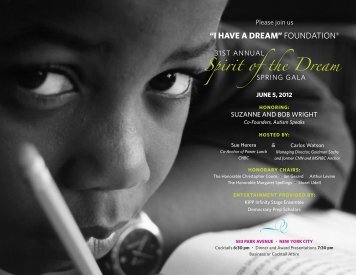 Download invitation and response card - "I Have A Dream" Foundation