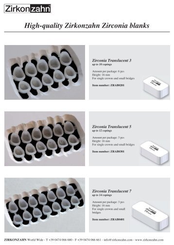 High-quality Zirkonzahn Zirconia blanks - Mikodental