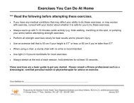 Exercises You Can Do At Home - Hamilton Family Health Team