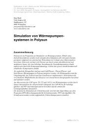 Simulation von WÃƒÂ¤rmepumpen- systemen in Polysun - Vela Solaris AG