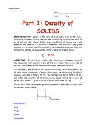 Part 1: Density of SOLIDS - New York Science Teacher