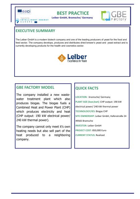 Download Leiber GmbH report - GBEfactory
