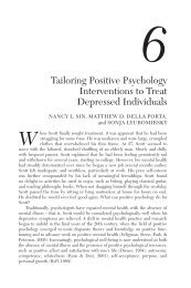 Tailoring Positive Psychology Interventions to Treat Depressed ...
