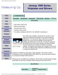 Jenway 1000 Series Hotplates and Stirrers - Comlibris