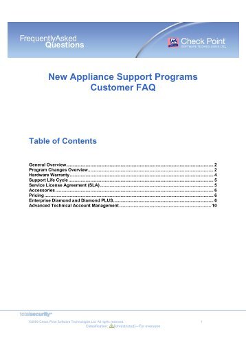 New Appliance Support Programs Customer FAQ