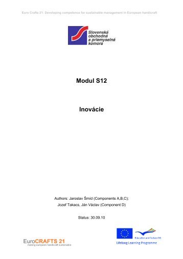 Modul S12 Inovácie - Euro Crafts 21