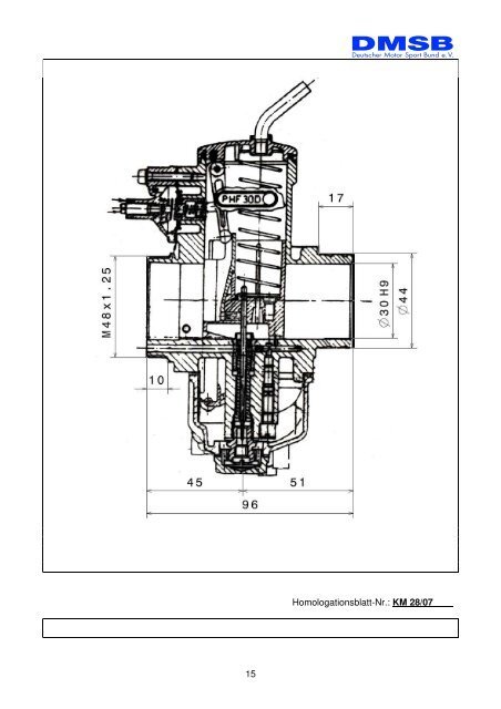 DMSB-KART Motor-Homologationsblatt