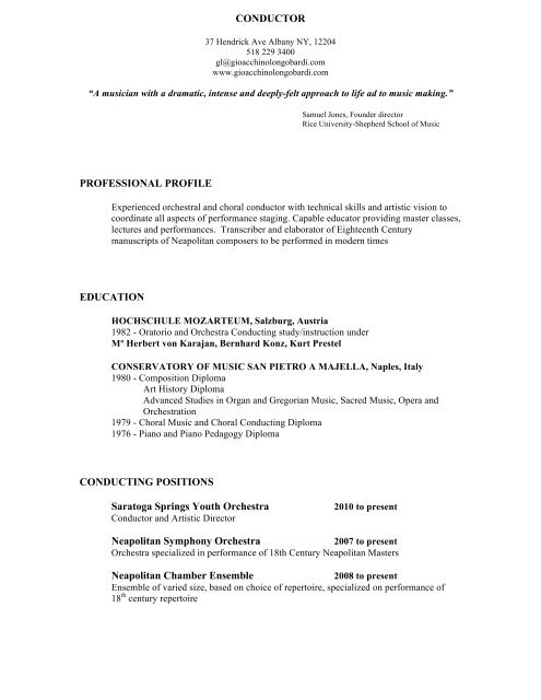 View Resume - Gioacchino Longobardi