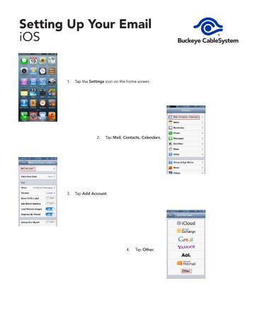 Setting Up Your Email iOS - Buckeye CableSystem