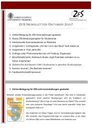 ZfS Newsletter Juli 2oo7 - Zentrum fÃ¼r SchlÃ¼sselqualifikationen