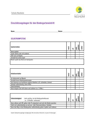 kÃ¶nnen Sie den EinschÃ¤tzungsbogen fÃ¼r den ... - Neuheim