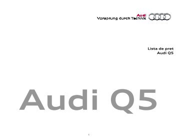 Dotari standard - Audi Romania