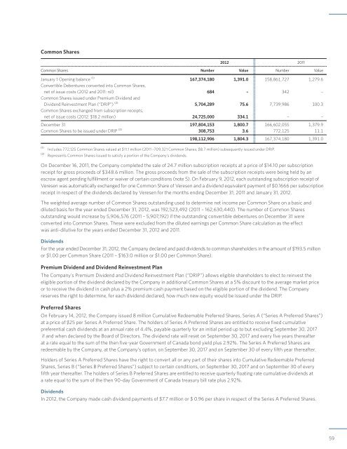 Financial Report - Veresen Inc.