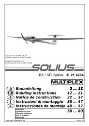 BK / KIT Solius # 21 4264 F GB D E I Bauanleitung 2 ... 11 ... - Hitec