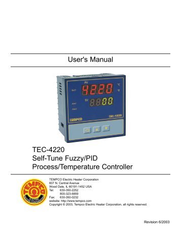 TEC 4220 Manual - Tempco Electric Heater Corporation