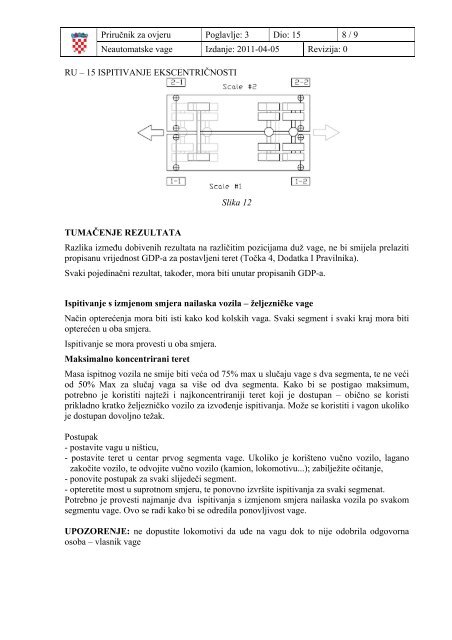 PriruÄnik za ovjeru neautomatskih vaga - radna verzija svibanj 2011