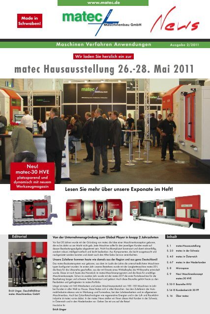 matec Hausausstellung 26.-28. Mai 2011