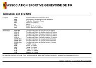 ASSOCIATION SPORTIVE GENEVOISE DE TIR - Pistoliers Genevois