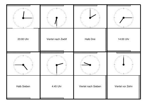 Domino Uhrzeit Grundschule