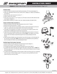 INSTRUCTION SHEET Swagman