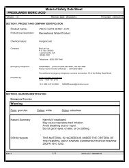 Material Safety Data Sheet PROGUARD® BORIC ACID Warning