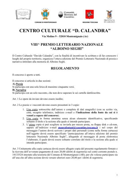 Bando Premio Letterario Nazionale Alboino ... - Concorsi Letterari