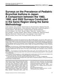 Surveys on the Prevalence of Pediatric Bronchial Asthma in Japan ...